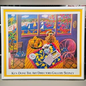 Ken Done The Art Directors Gallery Sydney ‘Downstairs At The Cabin’ Framed